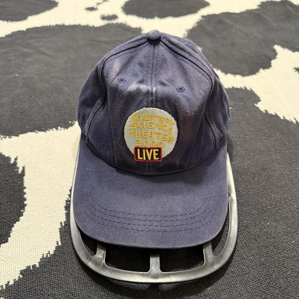 Vintage 90s/00s Mystery Science Theater 3000 Live MST3K Blue Strap Back Hat OSFA